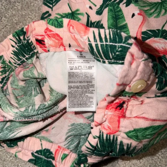 Kids Tropical Flamingo Matching Set Size 5T - Picture 8 of 8
